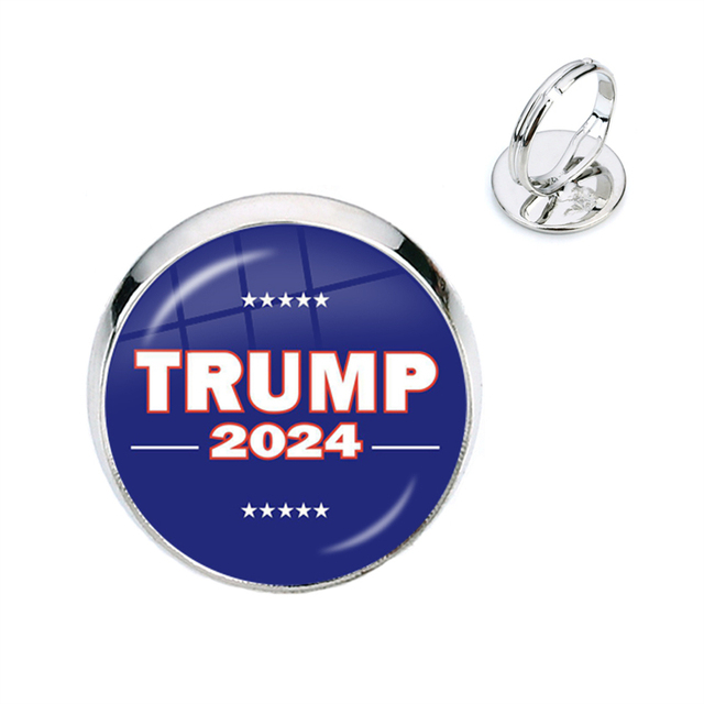 Złote pierścienie Cabochon Trump 2024 - kolekcja wyborcza, wyprodukowane w USA - Wianko - 4