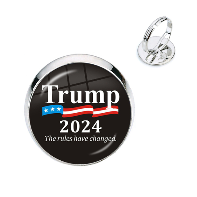 Złote pierścienie Cabochon Trump 2024 - kolekcja wyborcza, wyprodukowane w USA - Wianko - 32