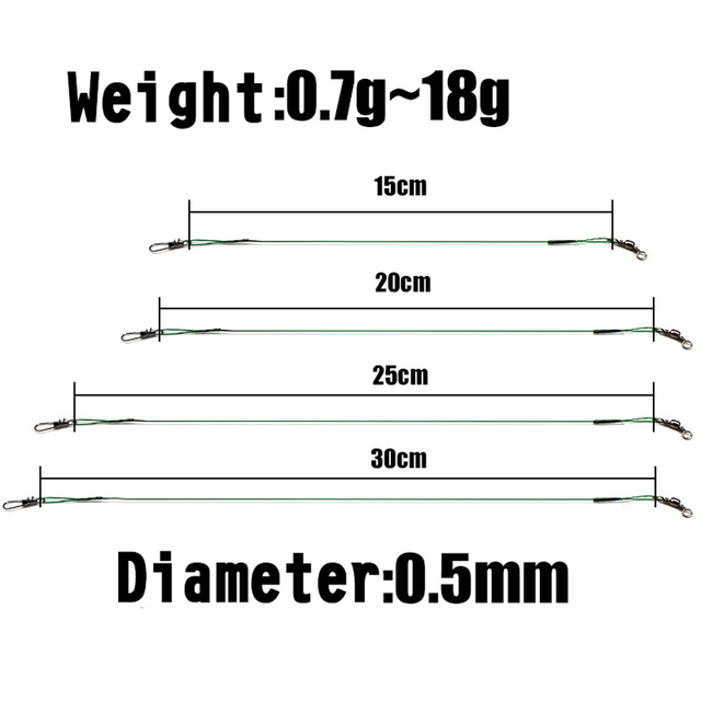 Drut wędkarski linii Anti-bite, 100 sztuk, ze stali nierdzewnej, pleciony Trace - Wianko - 3