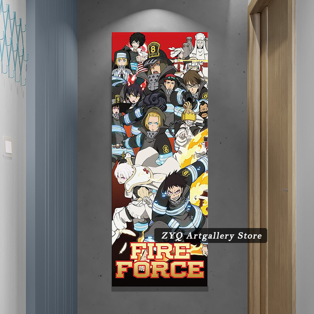 Plakat Anime Enen No Shouboutai - FIRE FORCE: malarstwo ścienne, dekoracja pokoju, salon, grafika długa - Wianko - 5