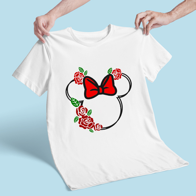 Koszulka dziecięca Disney Alicja w Krainie Czarów z postacią Mickey Mouse - biała, czarna, luźna grafika Kawaii - Wianko - 16