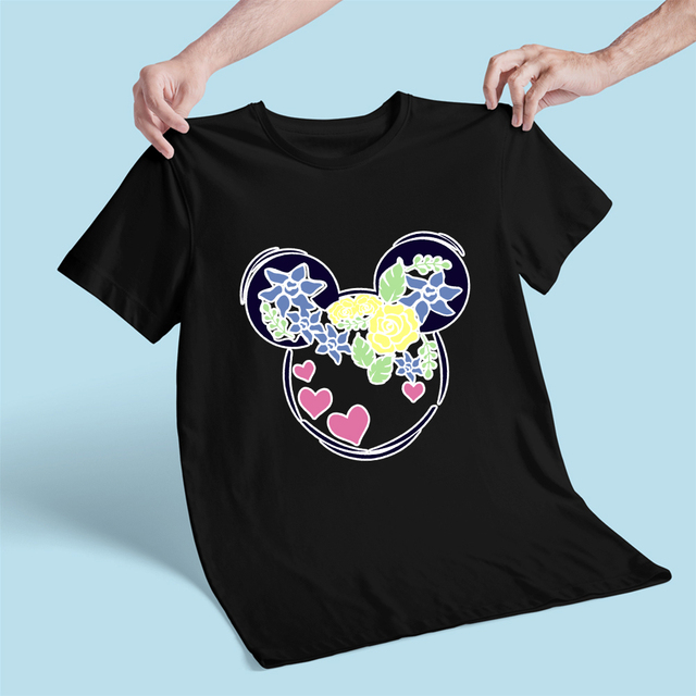 Koszulka dziecięca Disney Alicja w Krainie Czarów z postacią Mickey Mouse - biała, czarna, luźna grafika Kawaii - Wianko - 7