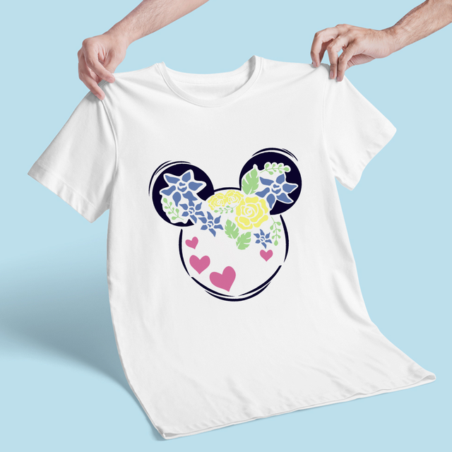 Koszulka dziecięca Disney Alicja w Krainie Czarów z postacią Mickey Mouse - biała, czarna, luźna grafika Kawaii - Wianko - 17