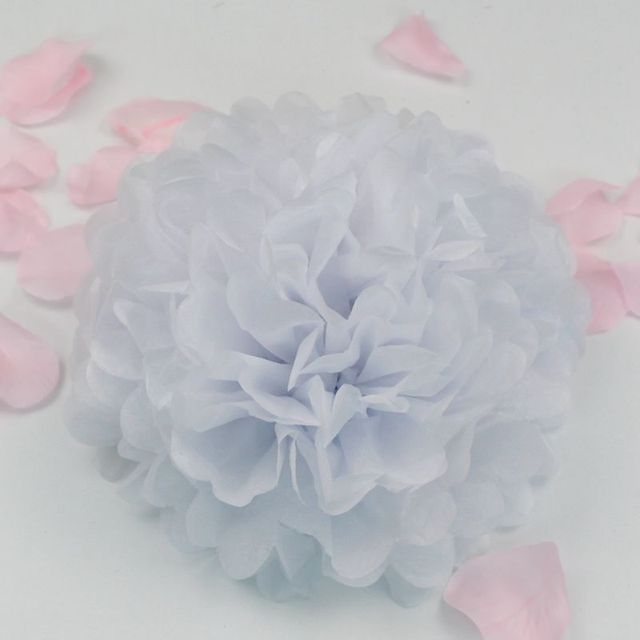 5 sztuk kwiatów papierowych o wysokości 10 cm - dekoracyjne materiały na ślub, do pokoju, bankietu, DIY pompony - Wianko - 16