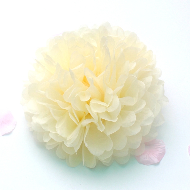 5 sztuk kwiatów papierowych o wysokości 10 cm - dekoracyjne materiały na ślub, do pokoju, bankietu, DIY pompony - Wianko - 14