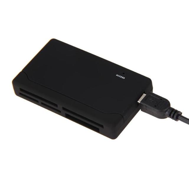 Czytnik kart pamięci USB obsługujący USB V2.0, kolor czarny, zewnętrzny, obsługujący SD, SDHC, Mini, Micro, M2, MMC, XD, CF - Wianko - 11