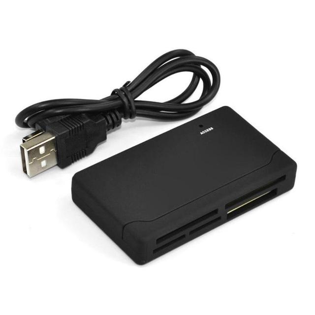 Czytnik kart pamięci USB obsługujący USB V2.0, kolor czarny, zewnętrzny, obsługujący SD, SDHC, Mini, Micro, M2, MMC, XD, CF - Wianko - 6