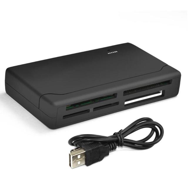 Czytnik kart pamięci USB obsługujący USB V2.0, kolor czarny, zewnętrzny, obsługujący SD, SDHC, Mini, Micro, M2, MMC, XD, CF - Wianko - 5