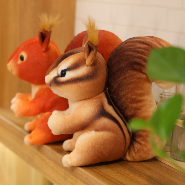 Pluszowa wiewiórka leśna symulacja 25CM - idealna zabawka urodzinowa dla dzieci - Wianko - 5