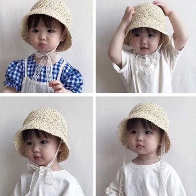 Wygodny kapelusz słomkowy dla dzieci - wiosenne-lato, dziecko, chłopiec, dziewczyna - Wianko - 1