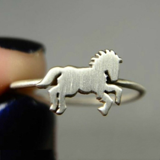 Pierścionek męski Visisap biały koń - wysoka jakość, prosty styl celebrytek - Wianko - 16