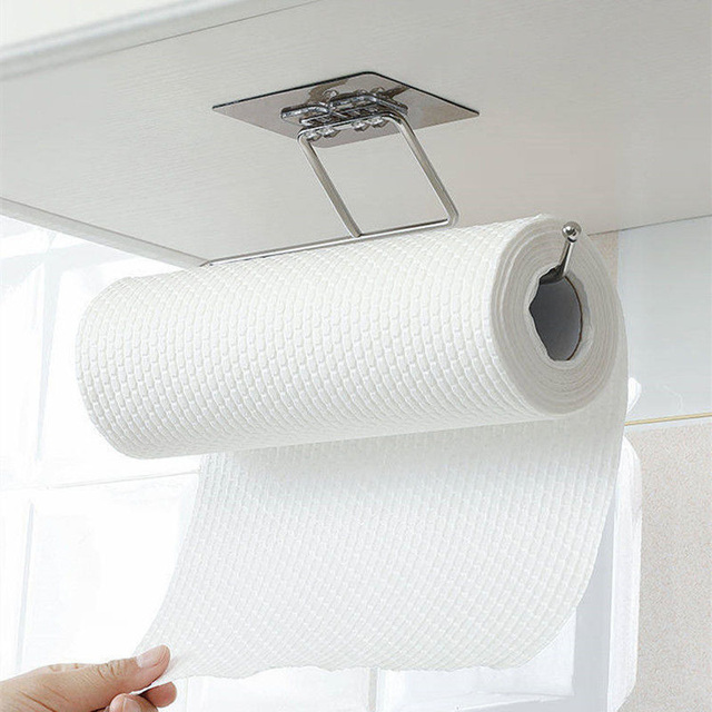 Uchwyt na papier toaletowy i chusteczki, stojak na ręcznik łazienkowy, organizer do przechowywania w kuchni i łazience - Wianko - 1