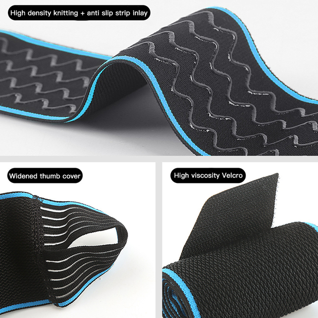 Antypoślizgowe elastyczne opaski na nadgarstek z silikonowymi paskami - wsparcie bezpieczeństwa dla sportów zewnętrznych - Badminton, Fitness - Wianko - 2