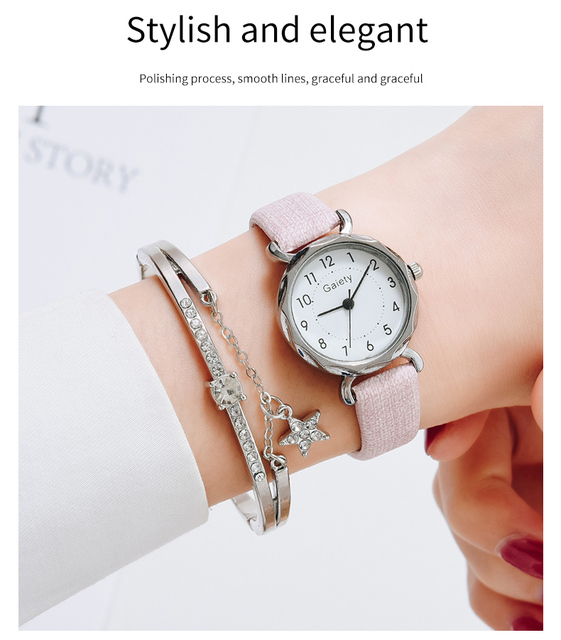 Damski zegarek Vintage 2021 ze skórzanym paskiem i małą tarczą - moda i styl (Reloj mujer) - Wianko - 4