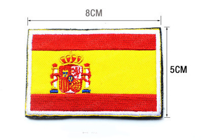 3D Parch hiszpańskiej flagi - haftowany Patch na tkaninie z systemem Hook Loop - do własnoręcznego aplikowania na odzież taktyczną i odznaki dla policji - Wianko - 21