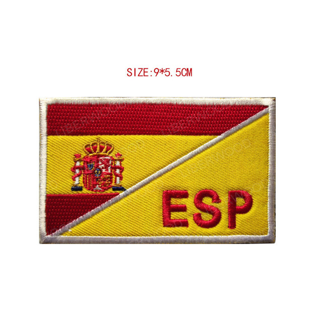 3D Parch hiszpańskiej flagi - haftowany Patch na tkaninie z systemem Hook Loop - do własnoręcznego aplikowania na odzież taktyczną i odznaki dla policji - Wianko - 22