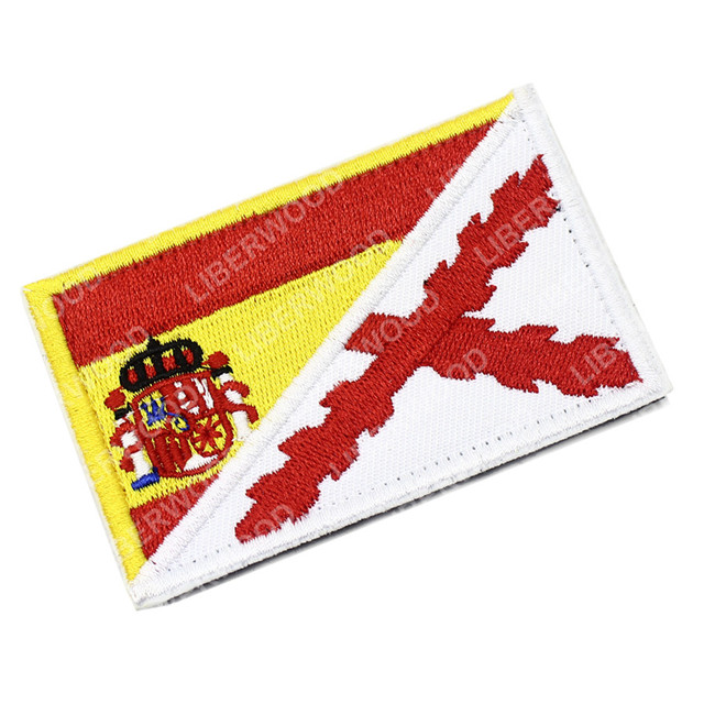 3D Parch hiszpańskiej flagi - haftowany Patch na tkaninie z systemem Hook Loop - do własnoręcznego aplikowania na odzież taktyczną i odznaki dla policji - Wianko - 19