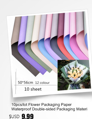 Papierowe bukiety kwiatów 10 szt. w jasnym kolorze mgły, celofanowy materiał do pakowania prezentów - Wianko - 3