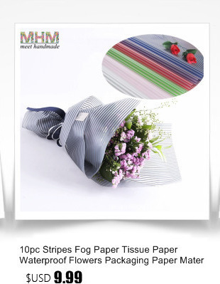 Papierowe bukiety kwiatów 10 szt. w jasnym kolorze mgły, celofanowy materiał do pakowania prezentów - Wianko - 4