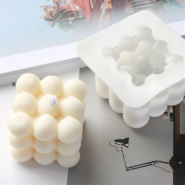 Forma silikonowa do ręcznie robionej, 3D kostki rubika w kształcie bąbelków z aromaterapią do świeczek i pieczenia w kuchni - Narzędzie DIY Acces 3style - Wianko - 9