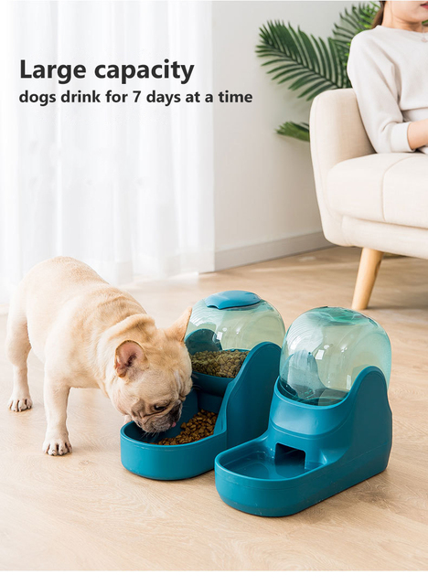Karma dla zwierząt z automatycznym dozownikiem wody - duża pojemność, dla wszystkich rozmiarów kotów i psów, powolne karmienie - Wianko - 8