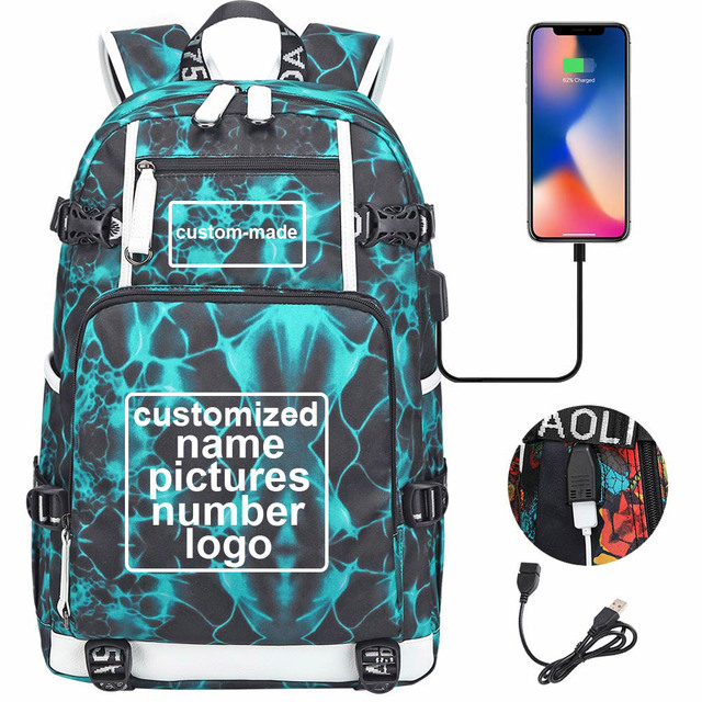 Niestandardowy plecak podróżny z nadrukiem na zamówienie - torba dla dzieci i dorosłych (USB, laptop) - Wianko - 23