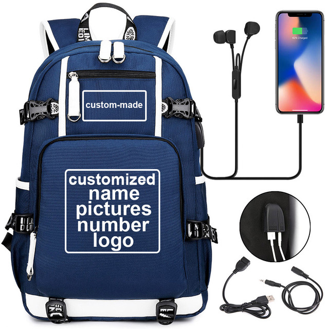 Niestandardowy plecak podróżny z nadrukiem na zamówienie - torba dla dzieci i dorosłych (USB, laptop) - Wianko - 11