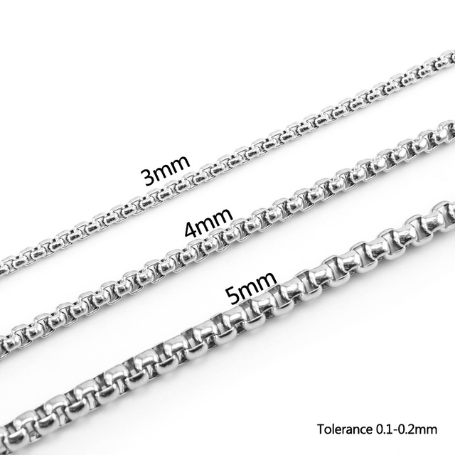 Męskie bransoletki łańcuszkowe ze stali nierdzewnej, różne szerokości, wysoka jakość - Wianko - 4