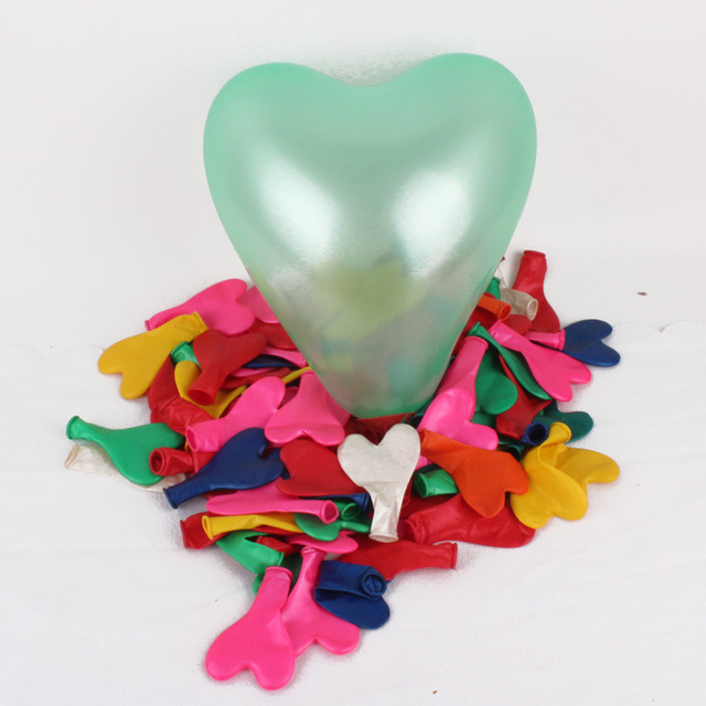 Balon lateksowy serce 12 cali 100 sztuk jasny różowy - materiały ślubne - Wianko - 2