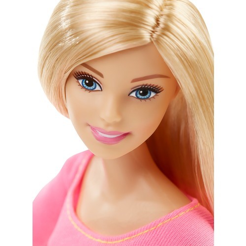 Lalka gimnastyczna Barbie z ruchem nieograniczonym i elastycznym, blondynka z czarnymi rajstopami - Wianko - 2