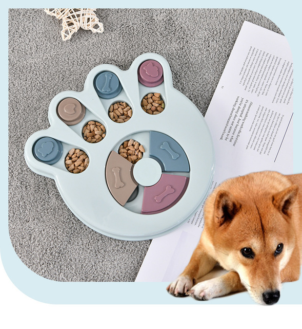 Interaktywne Puzzle dla psów - miska dozownik powolnego jedzenia - antypoślizgowa zabawka dla zwierząt, zwiększająca IQ i zapewniająca rozrywkę - Wianko - 1