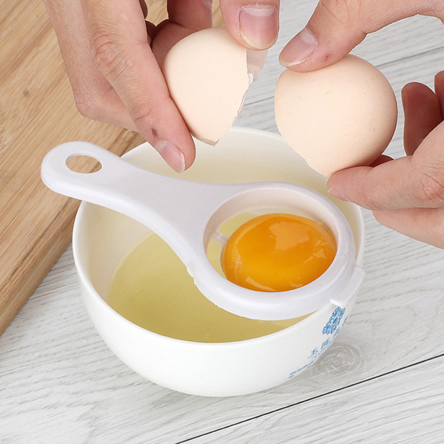 Biały Separator żółtka – narzędzie do separacji jajek, akcesorium kuchenne do ciast - Wianko - 7