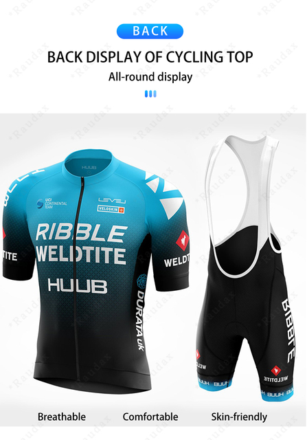 HUUB Sport Team 2021 Ribble Weldtite - Bezrękawnik rowerowy męski - Rower górski - Ropa De Ciclismo - Jednolite wzornictwo - Wianko - 2