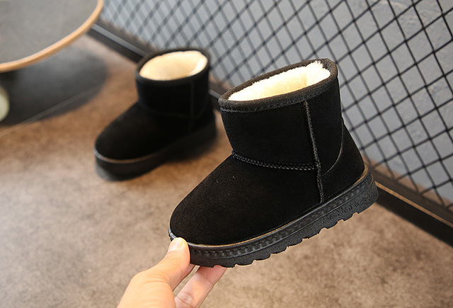 Ciepłe pluszowe buty zimowe dla dzieci - chłopcy i dziewczęta, kostki śnieg, model Martens - Wianko - 8