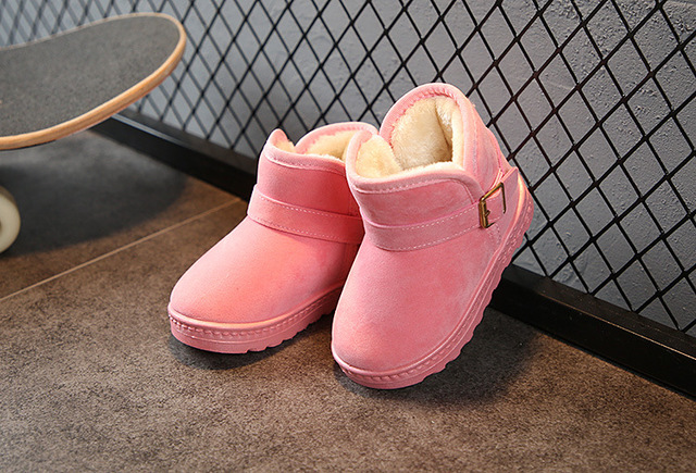 Ciepłe pluszowe buty zimowe dla dzieci - chłopcy i dziewczęta, kostki śnieg, model Martens - Wianko - 27
