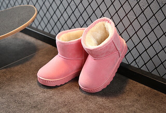 Ciepłe pluszowe buty zimowe dla dzieci - chłopcy i dziewczęta, kostki śnieg, model Martens - Wianko - 10