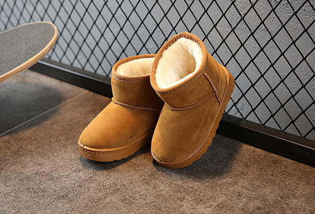 Ciepłe pluszowe buty zimowe dla dzieci - chłopcy i dziewczęta, kostki śnieg, model Martens - Wianko - 12