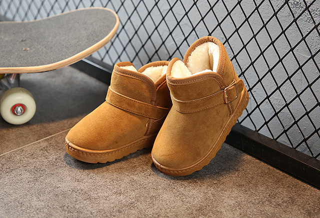Ciepłe pluszowe buty zimowe dla dzieci - chłopcy i dziewczęta, kostki śnieg, model Martens - Wianko - 24