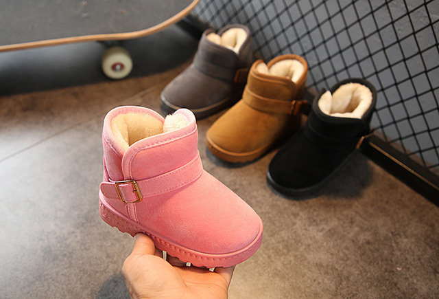 Ciepłe pluszowe buty zimowe dla dzieci - chłopcy i dziewczęta, kostki śnieg, model Martens - Wianko - 19
