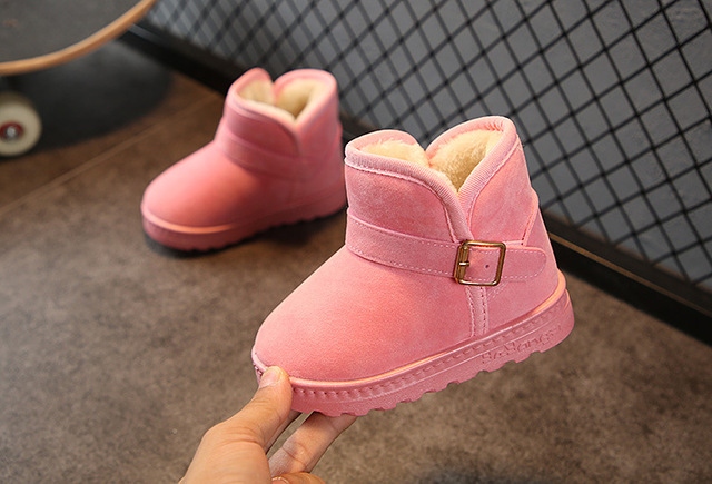 Ciepłe pluszowe buty zimowe dla dzieci - chłopcy i dziewczęta, kostki śnieg, model Martens - Wianko - 26