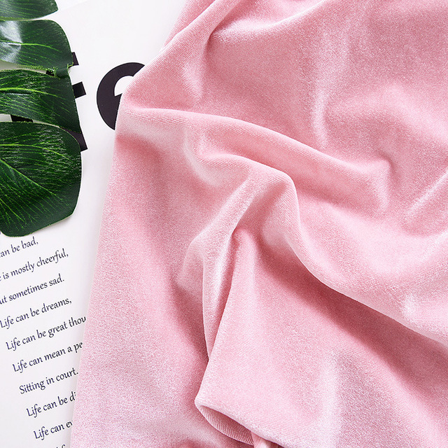 Sukienka dla dziewczynek wiosna 2018 - różowy aksamit z długim rękawem i szerokimi mankietami - Wianko - 8
