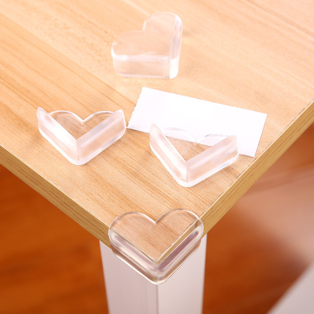 4 silikonowe osłony na narożniki stołu dla dzieci w kształcie serca, przezroczyste (4 sztuki na partię) - Wianko - 11
