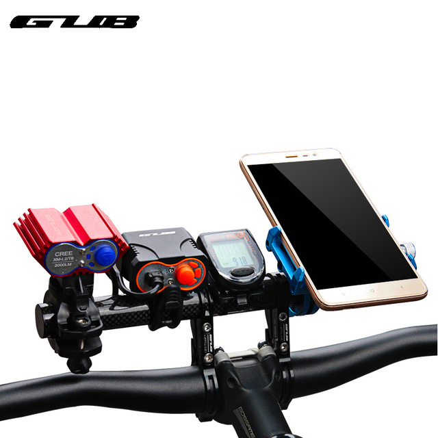 Przedłużany uchwyt kierownicy rowerowej GUB 13CM do telefonu i montażu reflektorów, aluminiowy z włókna węglowego - Wianko - 15