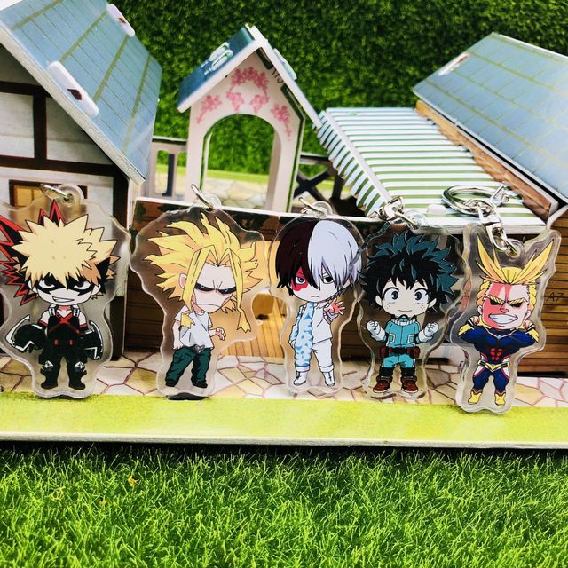 Breloczek na klucze Academia Anime Midoriya Izuku Bakugou dwustronny przezroczysty akrylowy - Wianko - 20