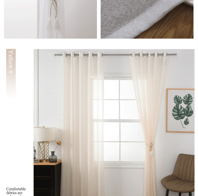 Białe zasłony tiulowe ICECUR z wzorem śniegu do okna — nowoczesne rolety Voile Drape do sypialni, salonu i kuchni - Wianko - 5