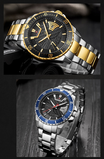 Męski zegarek NAVIFORCE luksusowej marki, wodoodporny, wykonany ze stali nierdzewnej, idealny do sportu i biznesu, z precyzyjnym mechanizmem kwarcowym - model 9191 - Wianko - 14