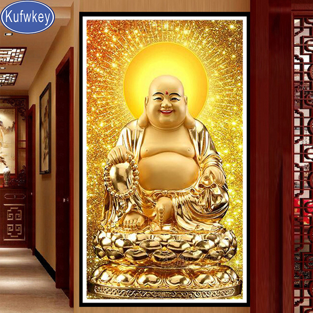 5D Diamentowy Haft DIY - Okrągły Obraz Diamentowy Maitreya Buddha - Pełne Kryształy Górskie - Dekoracja Domowa - Wianko - 3