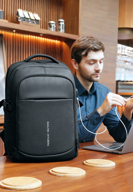 Plecak męski Marka Ryden 2021, wodoodporny, do laptopa 15.6, z wielowarstwowymi kieszeniami i USB do ładowania - Wianko - 4