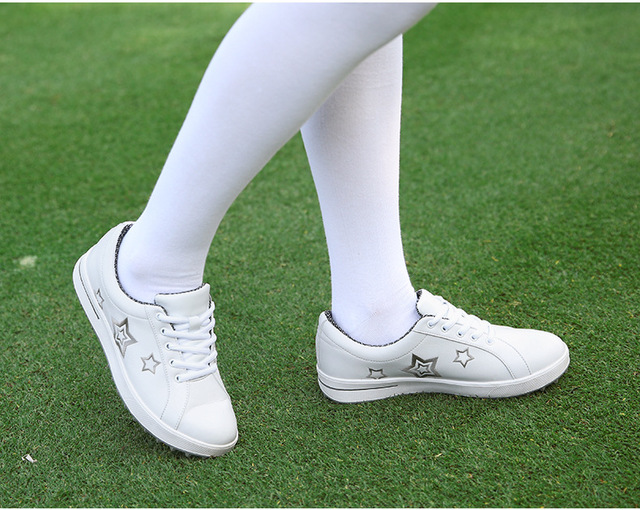 Koreańskie damskie buty golfowe PGM - antypoślizgowe, wodoodporne, białe trampki z paznokciami - Wianko - 6