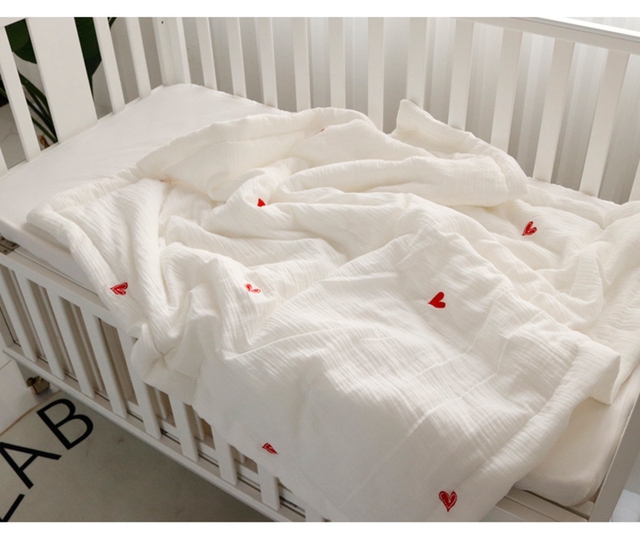 Koc dla niemowląt bawełniany 120x150 cm, czterowarstwowy muślinowy koc noworodka - Wianko - 5